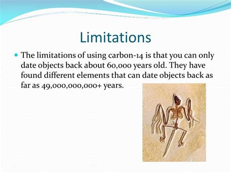 carbon dating limitations